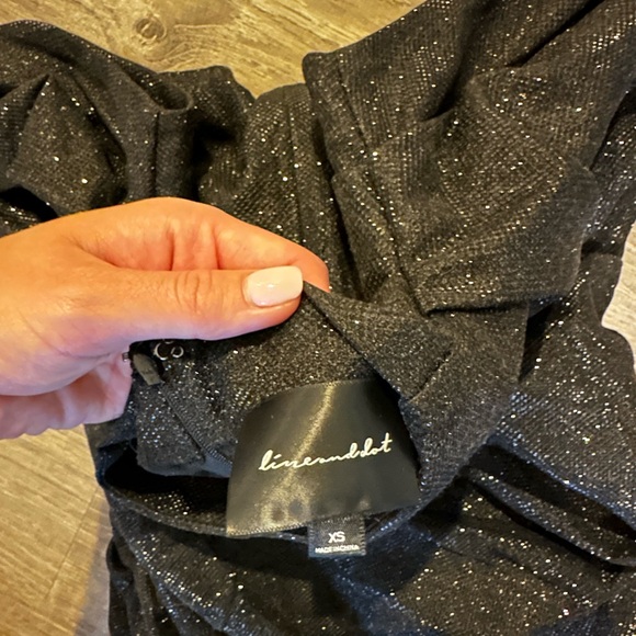 Line + Dot Black Sparkly Mini Dress - Picture 3 of 3